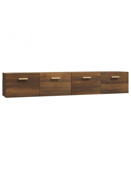 Mobili Parete 2 pz Rovere Marrone 100x36,5x35 cm in Multistrato