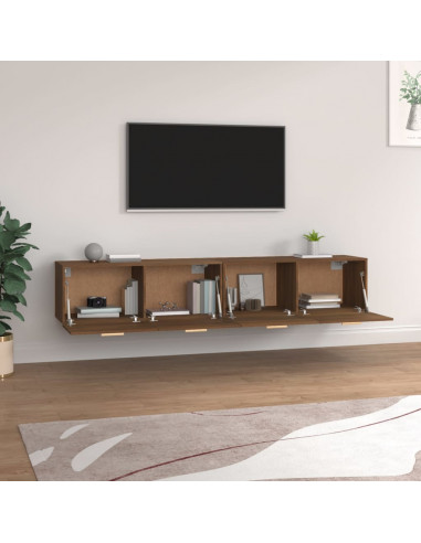 Mobili Parete 2 pz Rovere Marrone 100x36,5x35 cm in Multistrato