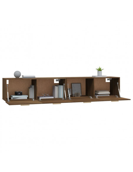 Mobili Parete 2 pz Rovere Marrone 100x36,5x35 cm in Multistrato