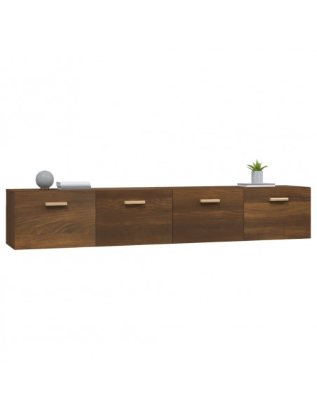 Mobili Parete 2 pz Rovere Marrone 100x36,5x35 cm in Multistrato