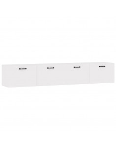 Mobili Parete 2 pz Bianco 100x36,5x35 cm in Legno Multistrato 2