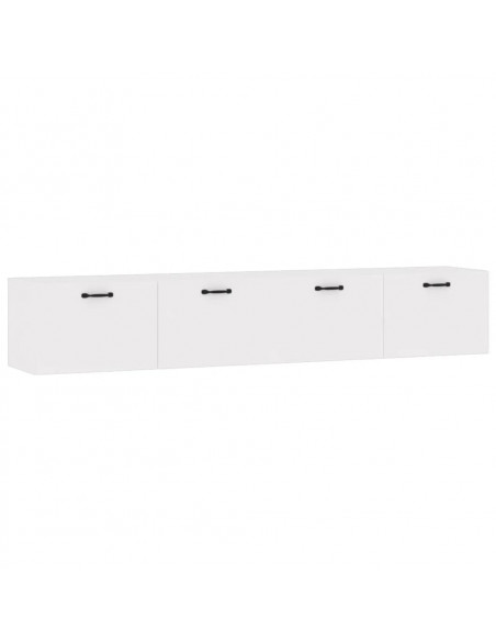 Mobili Parete 2 pz Bianco 100x36,5x35 cm in Legno Multistrato