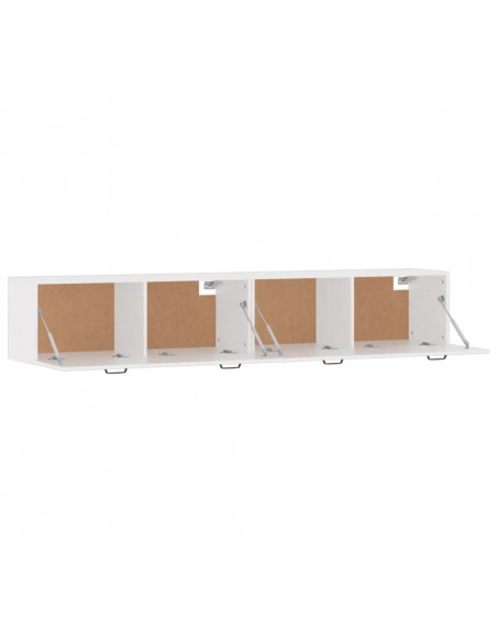Mobili Parete 2 pz Bianco 100x36,5x35 cm in Legno Multistrato