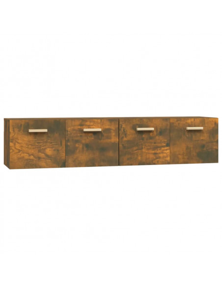 Mobili Parete 2 pz Rovere Fumo 80x35x36,5 cm Legno Multistrato