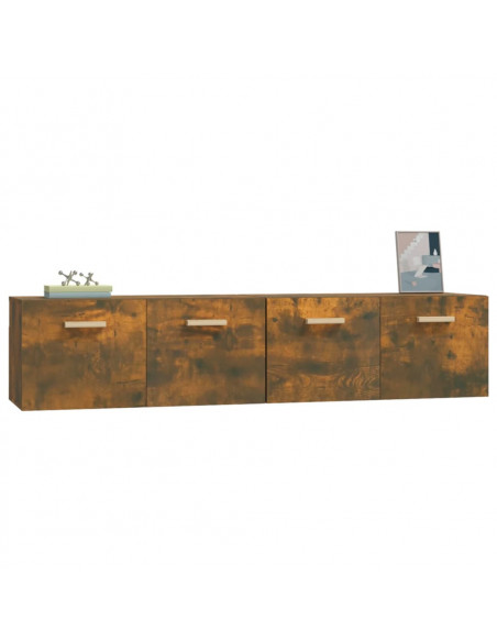 Mobili Parete 2 pz Rovere Fumo 80x35x36,5 cm Legno Multistrato