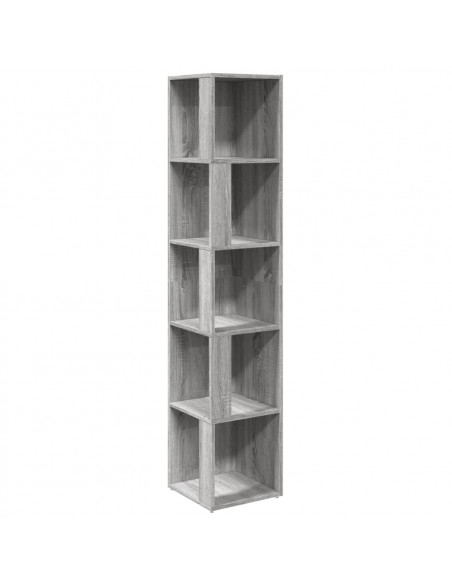 Scaffale Angolare Grigio Sonoma 33x33x164,5cm Legno Multistrato