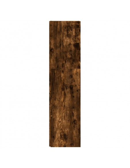 Scaffale Angolare Rovere Fumo 33x33x132 cm Legno Multistrato