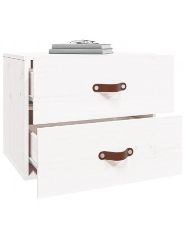 Comodino a Muro Bianco 50x36x40 cm