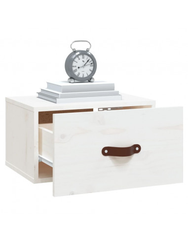 Comodini a Muro 2 pz Bianchi 40x29,5x22 cm