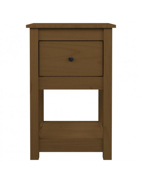 Comodino Miele 40x35x61,5 cm in Legno Massello di Pino