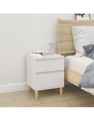 Comodini 2 pz in Bianco 40x35x50 cm