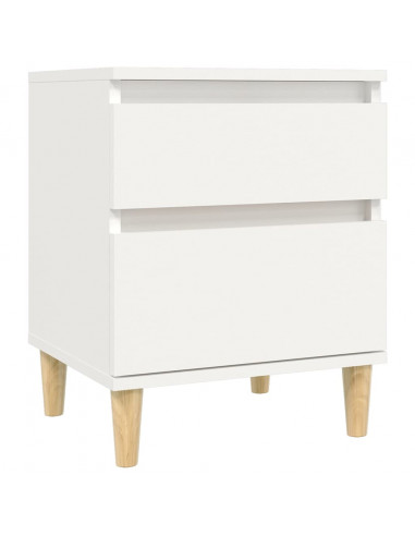 Comodini 2 pz in Bianco 40x35x50 cm