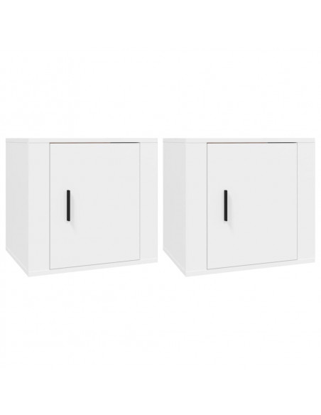 Comodini 2 pz Bianca 50x39x47 cm