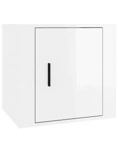 Comodino Bianco Lucido 50x39x47 cm 2