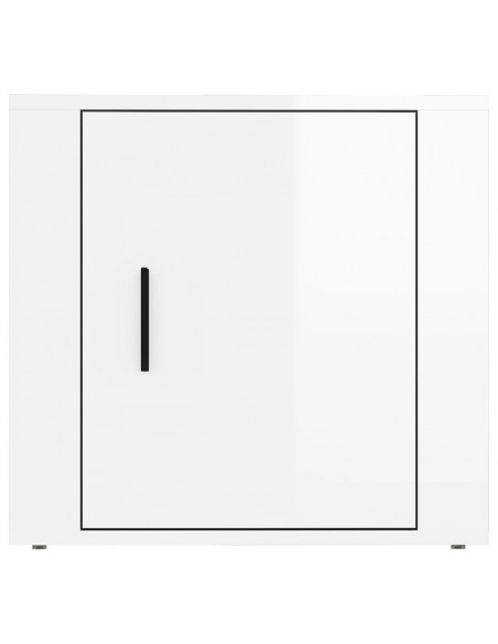 Comodino Bianco Lucido 50x39x47 cm