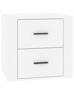 Comodino Bianco Lucido 50x39x47 cm 2