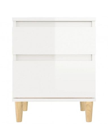 Comodino Bianco Lucido 40x35x50 cm