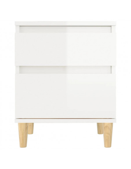 Comodino Bianco Lucido 40x35x50 cm