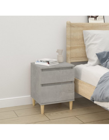 Comodini 2 pz Grigio Cemento 40x35x50 cm