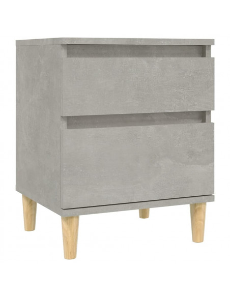 Comodini 2 pz Grigio Cemento 40x35x50 cm