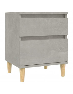 Comodino Grigio Cemento 40x35x50 cm 2