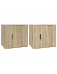 Comodini 2 pz Rovere Sonoma 50x39x47 cm 2