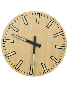 Orologio a Parete con Ore e Lancette Luminose Giallo Ø30 cm 2