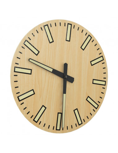 Orologio a Parete con Ore e Lancette Luminose Giallo Ø30 cm