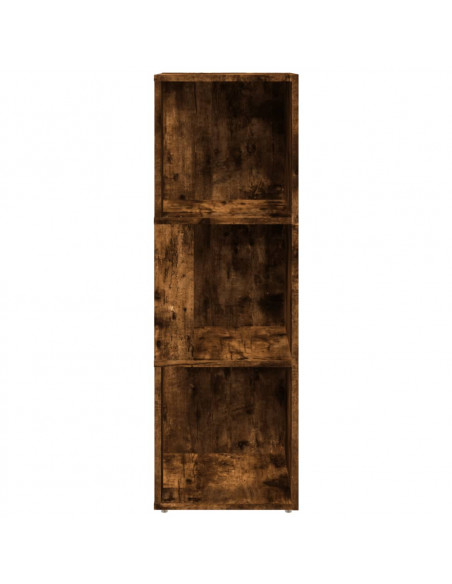 Scaffale Angolare Rovere Fumo 33x33x100 cm Legno Multistrato
