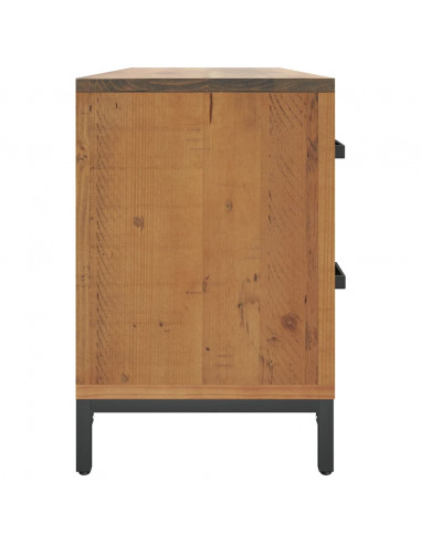 Armadietto Marrone 110x30x45 cm in Legno Massello Pino