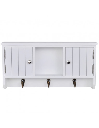 Armadietto da Parete per Chiavi e Gioielli con Ante e Ganci