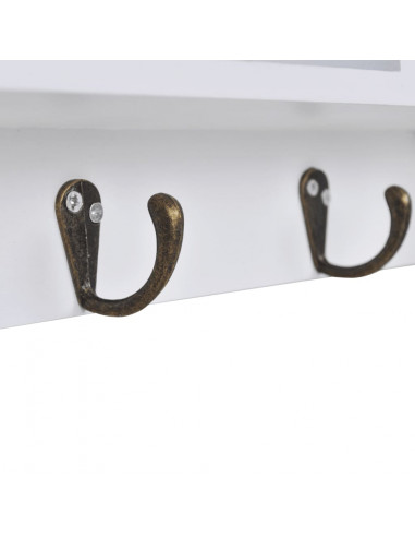Armadietto da Parete per Chiavi e Gioielli con Ante e Ganci