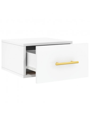 Comodini a Muro 2 pz Bianchi 35x35x20 cm