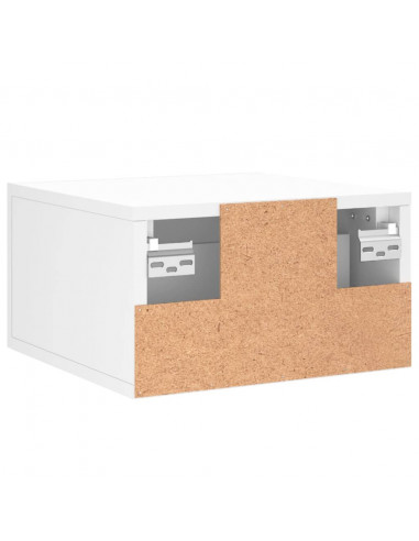 Comodini a Muro 2 pz Bianchi 35x35x20 cm