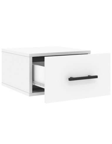 Comodini a Muro 2 pz Bianchi 35x35x20 cm