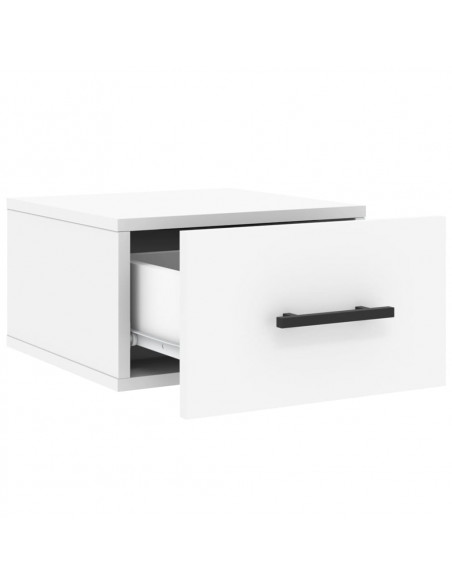 Comodini a Muro 2 pz Bianchi 35x35x20 cm