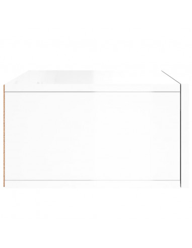 Comodini a Muro 2 pz Bianco Lucido 35x35x20 cm