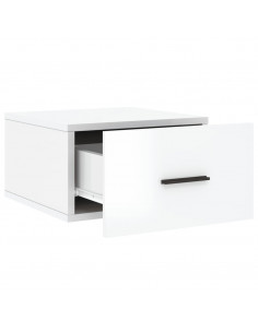 Comodini a Muro 2 pz Bianco Lucido 35x35x20 cm 2