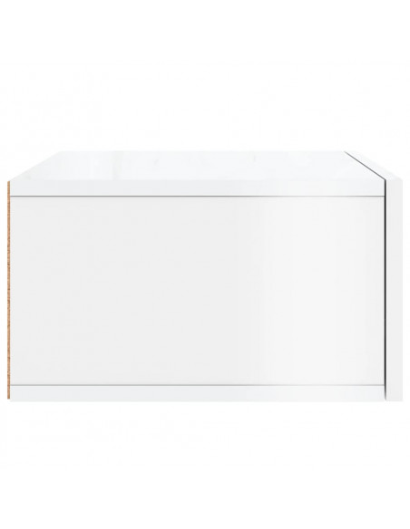 Comodini a Muro 2 pz Bianco Lucido 35x35x20 cm