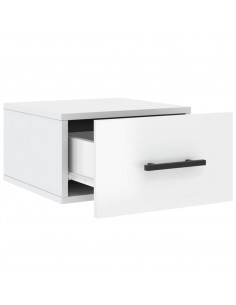 Comodini a Muro 2 pz Bianco Lucido 35x35x20 cm 2