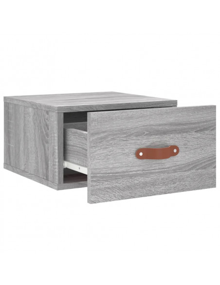 Comodini a Muro 2 pz Grigio Sonoma 35x35x20 cm