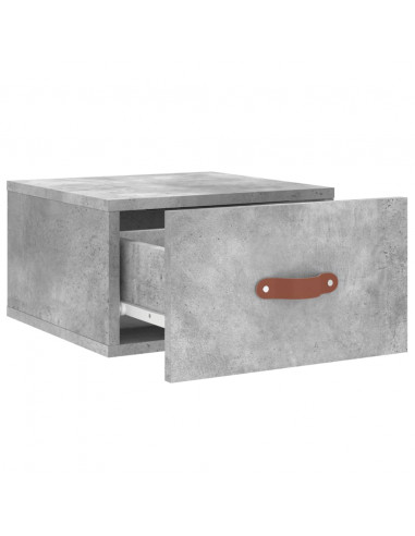 Comodini a Muro 2 pz Grigio Cemento 35x35x20 cm
