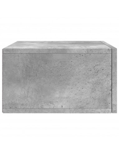 Comodino a Muro Grigio Cemento 35x35x20 cm