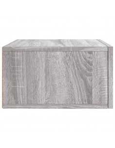 Comodino a Muro Grigio Sonoma 35x35x20 cm 2