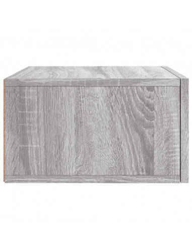 Comodino a Muro Grigio Sonoma 35x35x20 cm