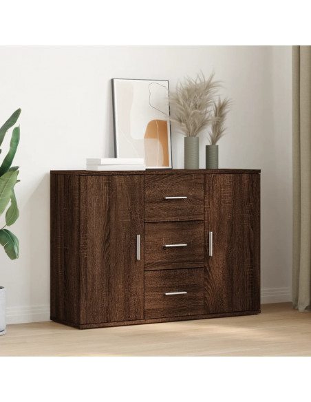 Credenza Rovere Marrone 90,5x29,5x65 cm in Truciolato