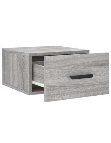 Comodini a Muro 2 pz Grigio Sonoma 35x35x20 cm