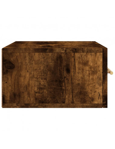 Comodini a Muro 2 pz Rovere Fumo 35x35x20 cm