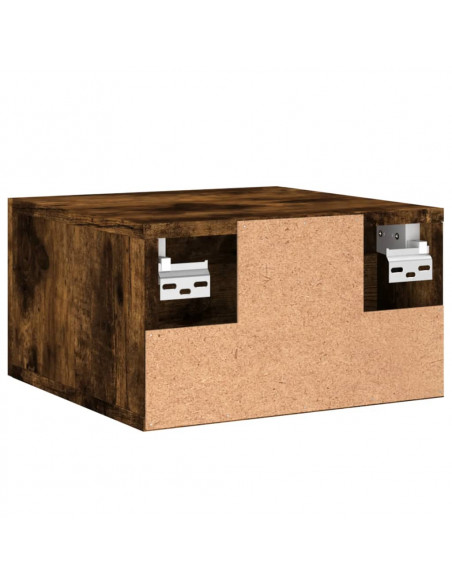 Comodini a Muro 2 pz Rovere Fumo 35x35x20 cm