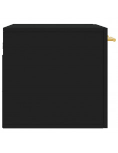 Mobile a Parete Nero 60x36,5x35 cm in Legno Multistrato 2